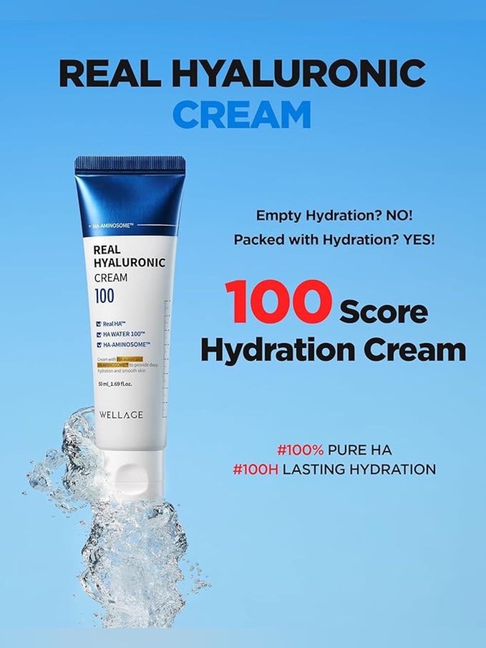 Wellage Real Hyaluronic Cream 100 – 2.70fl. oz. - Picture 2 of 4